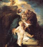 Jean antoine Watteau The rest in the flight to Egypt France oil painting artist